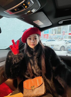 【周幼琳战袍】2024秋冬新款环保毛仿皮草保暖毛毛外套女冬年轻款