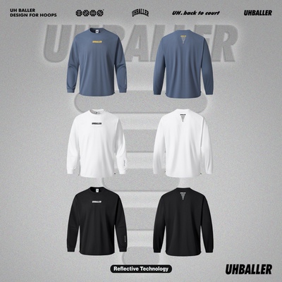 UH运动长袖t400反光潮流圆领上衣