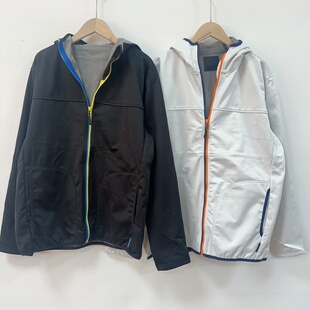 瑕疵品日单男女同款防风运动外套休闲上衣加绒外套夹克上衣