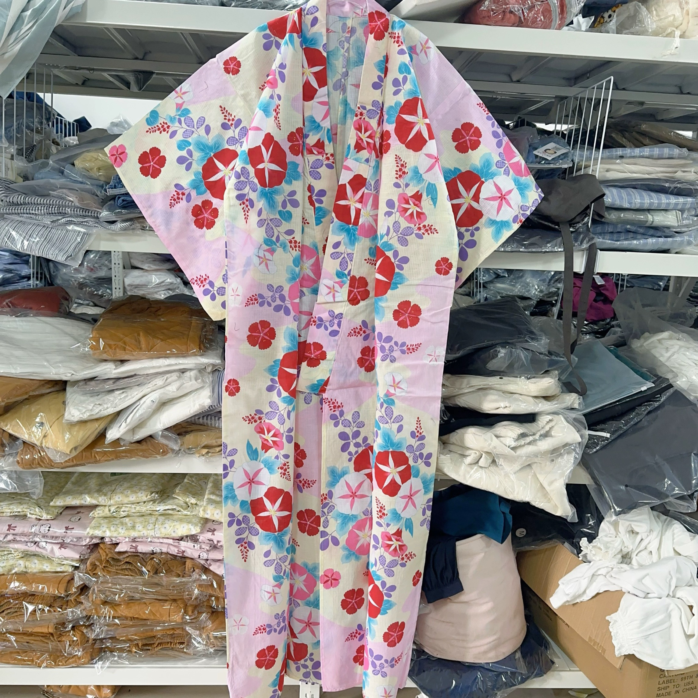 清! 日单和服浴衣纯棉印花加长款温泉浴衣烟花季外穿浴衣