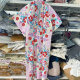 温泉浴衣烟花季 清 日单和服浴衣纯棉印花加长款 外穿浴衣