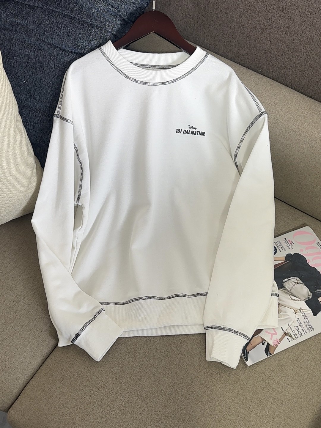 2026春季纯棉毛圈卫衣休闲上衣柔软宽松明线字母圆领百搭上衣,女装/女士精品,卫衣/绒衫,淘宝优惠券,粉丝福利购,淘宝优惠卷