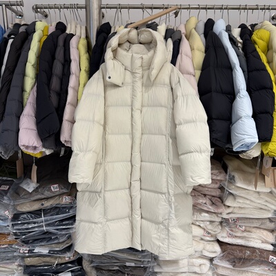 270克90白鸭绒冬季立领可拆连帽长款羽绒服宽松百搭保暖外套8681
