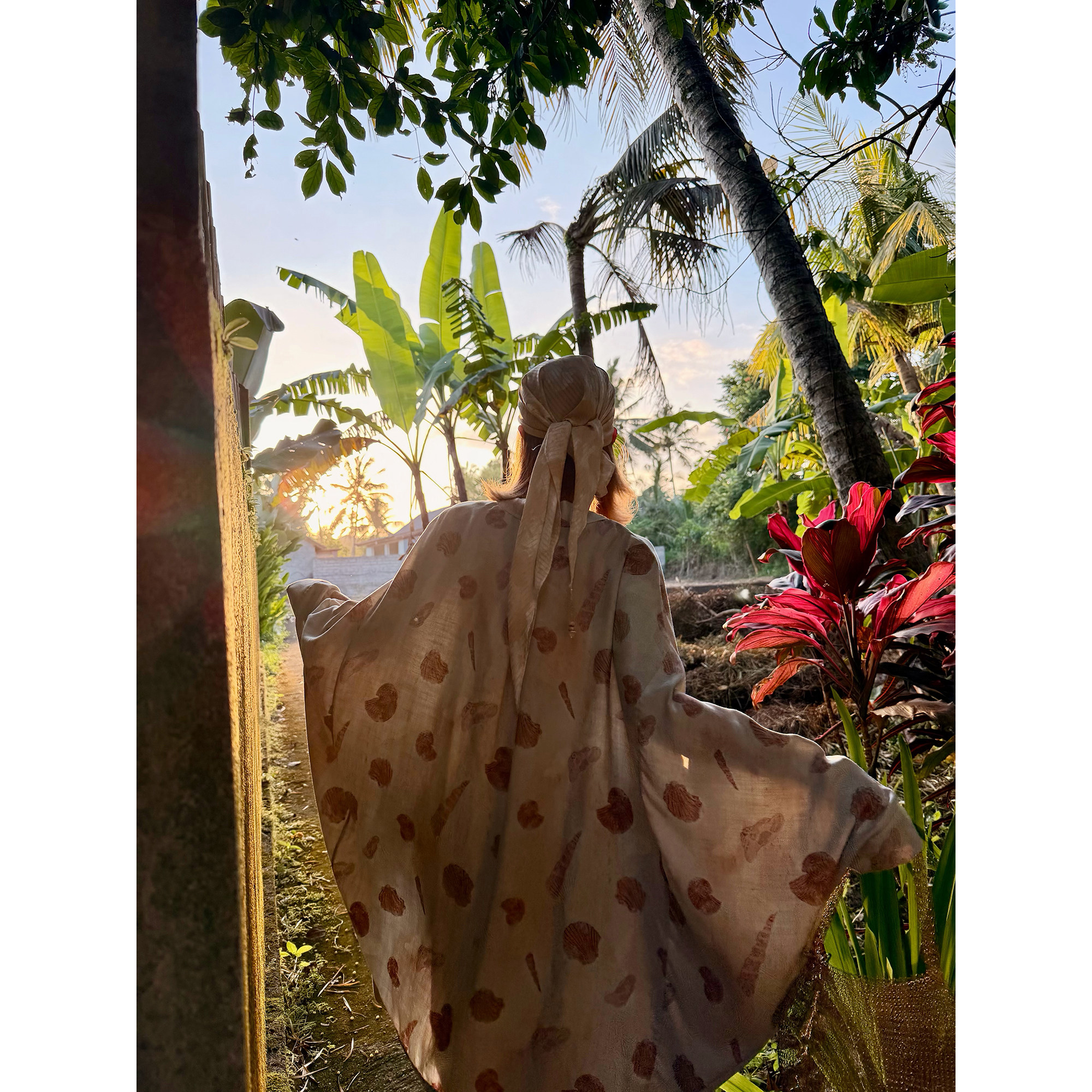 MOERSHOP  “淡雅的海螺仙子”色织茧型天丝防晒袍度假风休闲外套