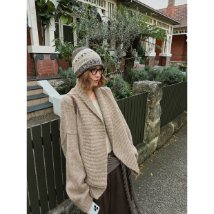 MOERSHOP “秋日氛围担当”蝙蝠袖气质开衫2026秋季毛衣外套女