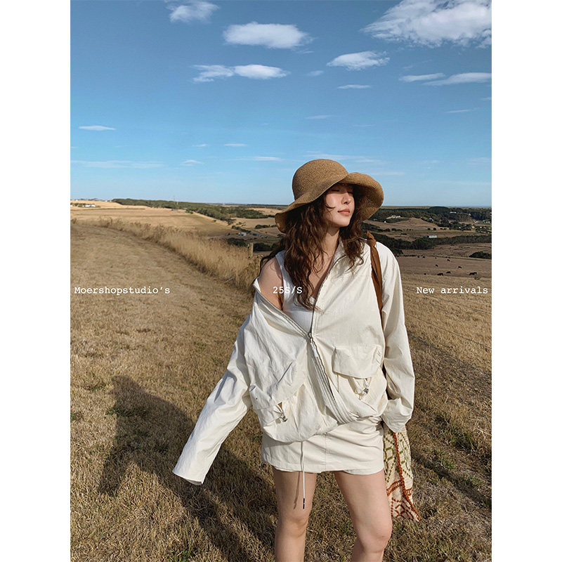 MOERSHOP 户外美学 白色PU棉防水工装套装女休闲短外套短裙两件套,女装/女士精品,休闲运动套装,淘宝优惠券,粉丝福利购,淘宝优惠卷
