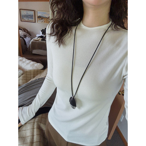 MOERSHOP 高能搭配王 修体微高领超弹极简秋冬保暖内搭打底衫上衣