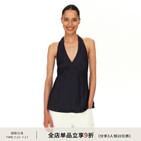 SMIIILE低領(lǐng)綁帶露背掛脖上衣