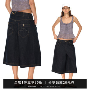 挺阔宽松显瘦短裤 SMIIILE复古原牛做旧纯棉七分牛仔裤 女低腰夏季