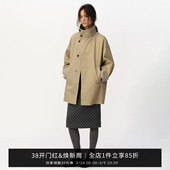 SMIIILE复古不对称斜襟立领风衣外套女秋高级感宽松挺括防风外套
