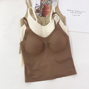 711修身 美背显瘦带胸垫背心 吊带BRA女士春夏无痕抹胸裹胸性感法式