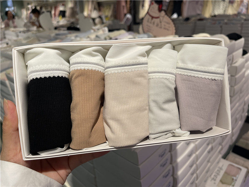 店主自留款米娅林五条装纯欲螺纹简约中腰内裤80S超细纤维短裤女,女士内衣/男士内衣/家居服,女三角裤,淘宝优惠券,粉丝福利购,淘宝优惠卷