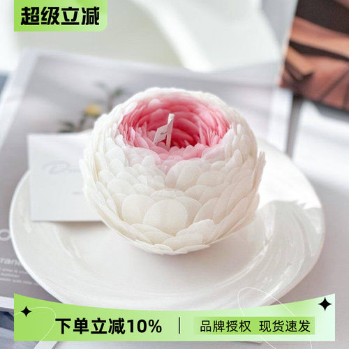 芍药花香薰蜡烛手工花植艺术香氛