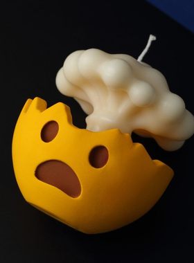 EZ BURN炸飞脑壳香薰蜡烛创意烧脑香氛小众卧室摆件男女生日礼物