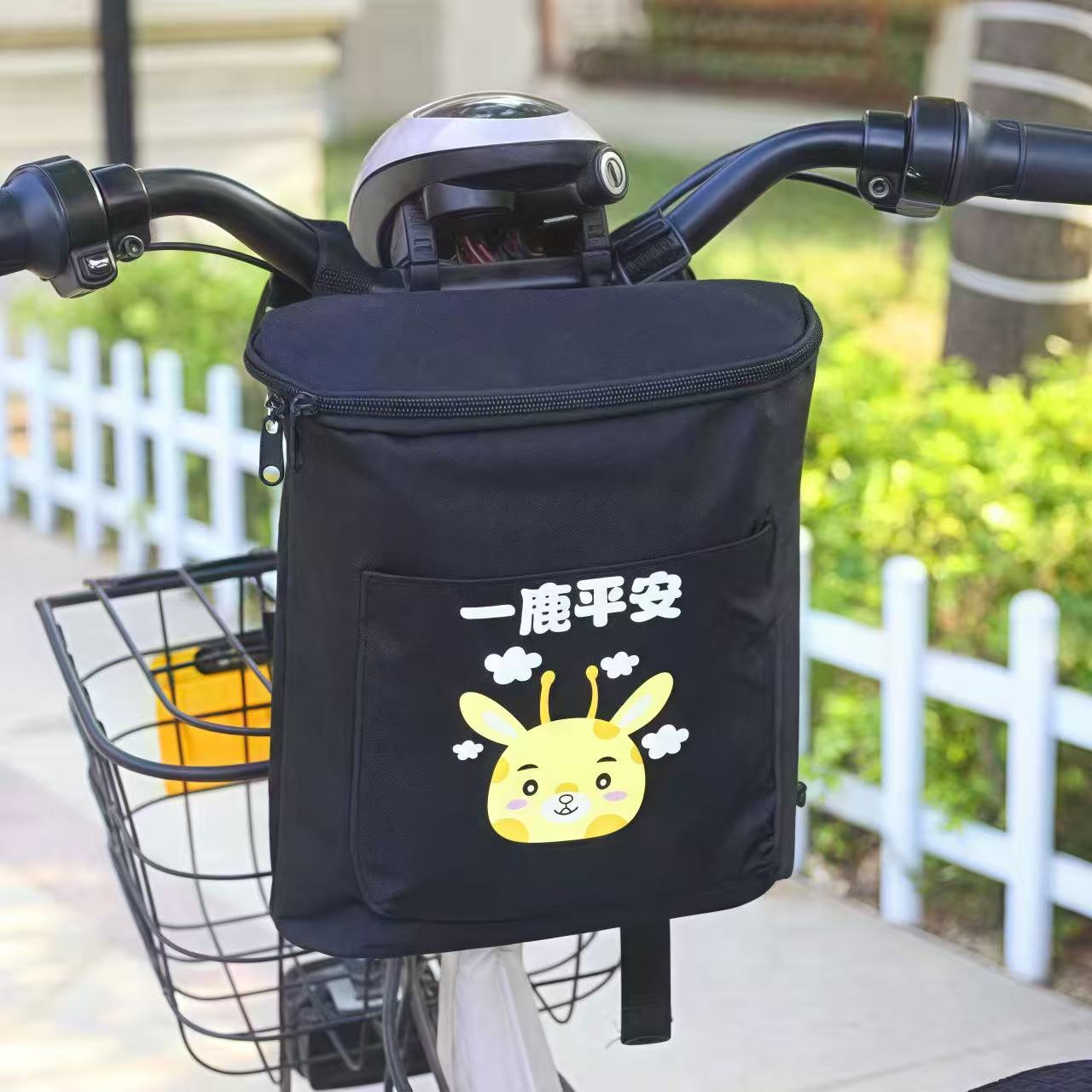 电动车挂物包前置收纳挂图片