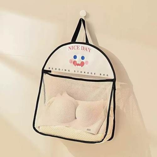 袜子收纳挂袋门后装内衣的袋子网兜挂式布艺宿舍衣柜侧面侧边网袋