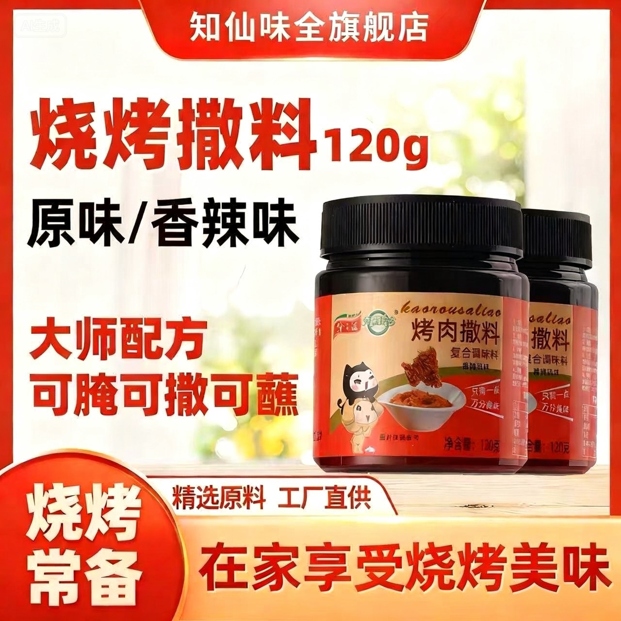 知仙味全150g烤肉撒料烧烤撒料