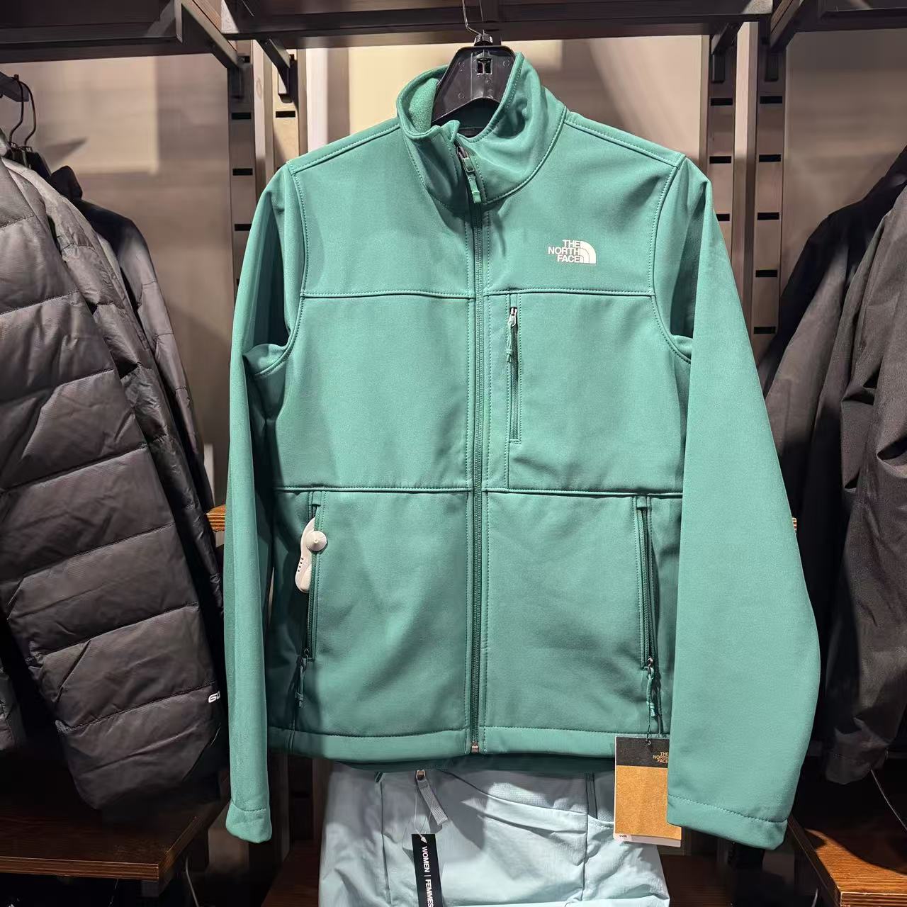 美国代购北面TheNorthFace女获奖款apex软壳全拉链抓绒专柜外套