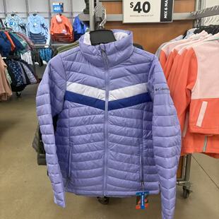 美国代购哥伦比亚女士热反射轻薄立领White Out棉服外套