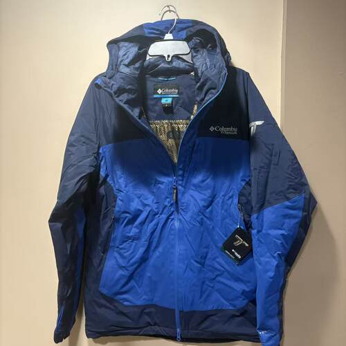 Columbia哥伦比亚经典专柜钛金男士金点冲锋衣户外夹棉防水滑雪服