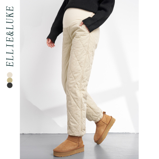 秋冬款 孕妇裤 外穿加绒加厚仿羽绒棉裤 秋冬季 子 休闲束脚卫裤 新品