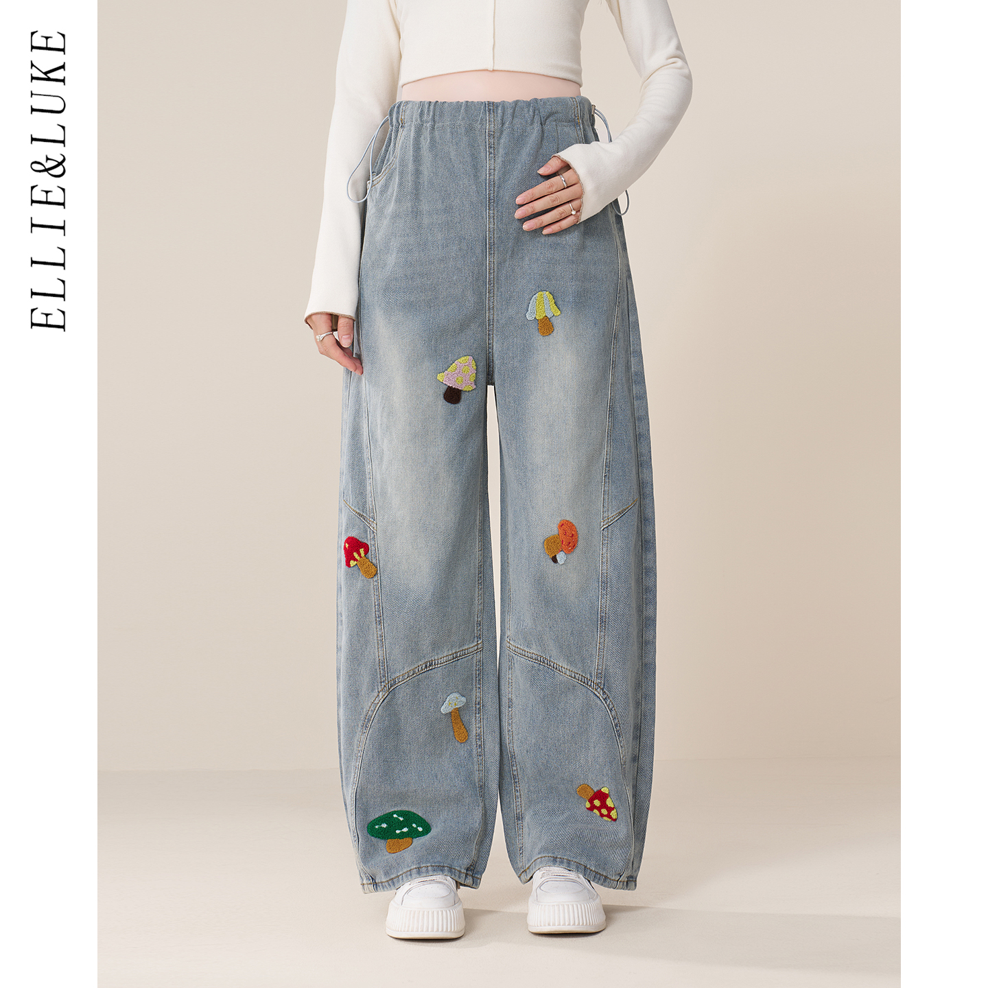 ellieluke孕妇牛仔裤秋冬外穿