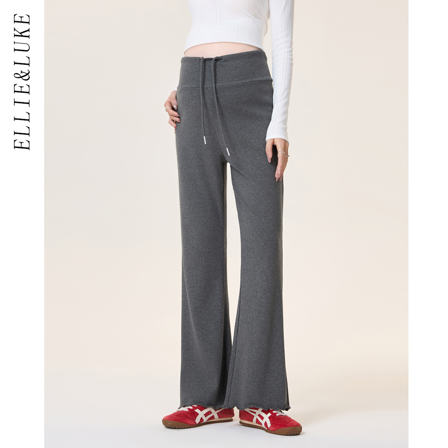 ellieluke孕妇裤针织木耳边