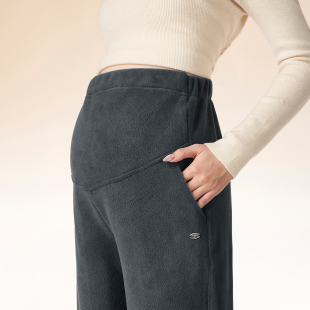 外穿束脚卫裤 ellieluke孕妇裤 冬季 小个子加绒加厚直筒裤 子 秋冬款