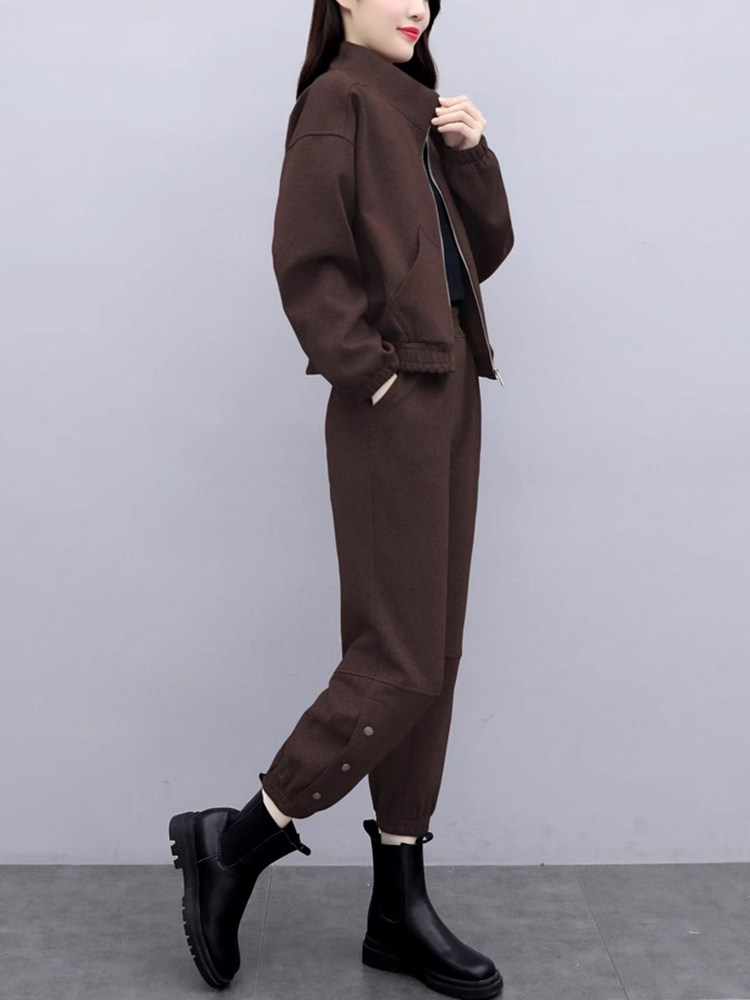时尚休闲裤套装女2025年春秋季新款洋气减龄显瘦小个子工装两件套