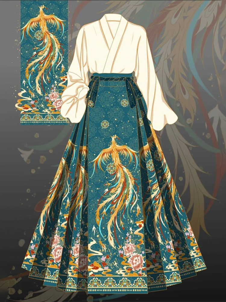 新中式明制马面裙套装女2025春秋新款原创汉服成人通勤古装两件套