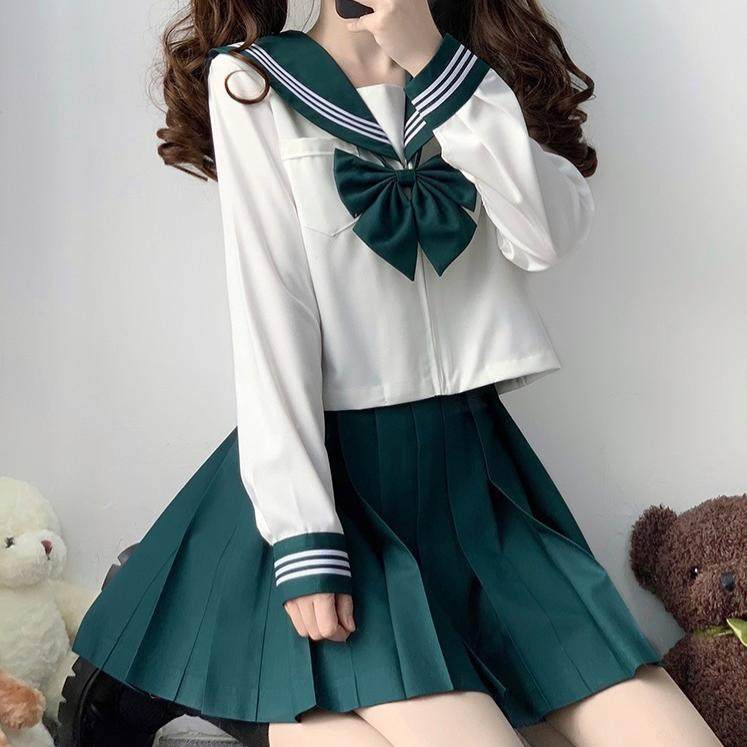 东京岁时记正版水手服jk制服基础款春秋季校拱中间服女海军风套装