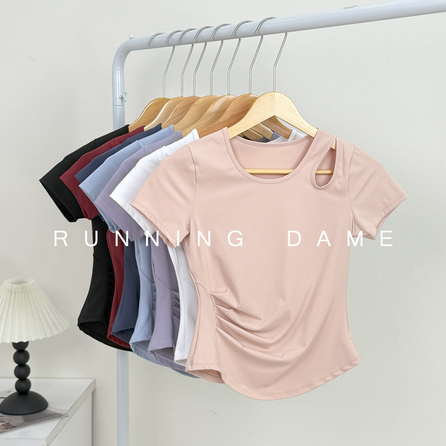 瑜伽服羽毛球运动短袖女跑步速干透气运动T恤修身显瘦健身上衣,运动服/休闲服装,运动T恤,淘宝优惠券,粉丝福利购,淘宝优惠卷