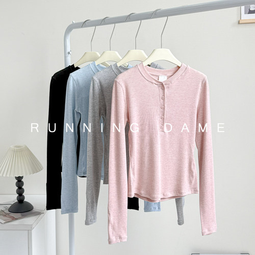 瑜伽上衣女长袖修身休闲训练服秋