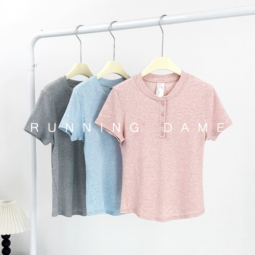 HoldTight短袖亨利衫修身显瘦