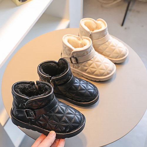 小香风男女童保暖雪地靴冬季棉鞋