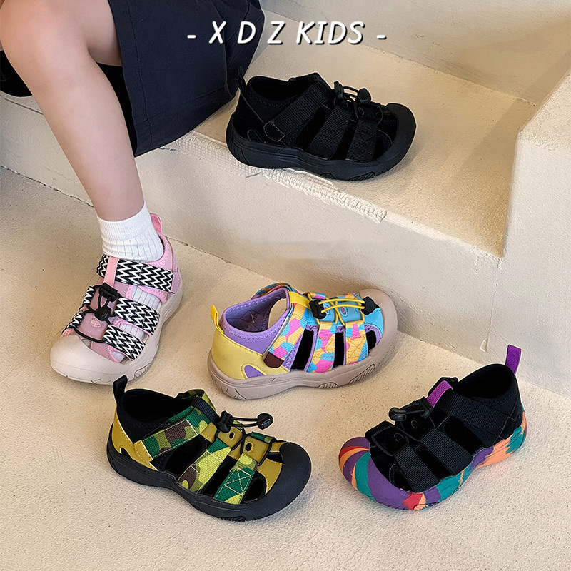 儿童包头凉鞋2025夏季新款韩版百搭女童户外防水溯溪鞋男童沙滩鞋