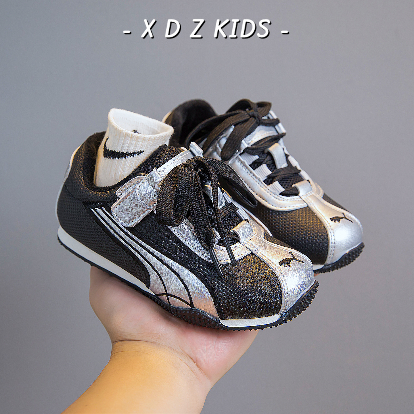 儿童运动鞋加绒二棉鞋德训鞋秋冬