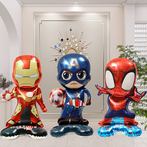 立体蜘蛛侠蝙蝠侠钢铁侠主题气球