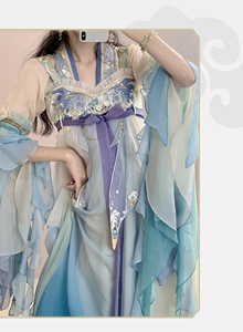 涂七七【小鲛人】改良刺绣国风连衣女汉服改良款长裙美人鱼春夏