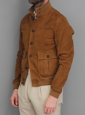 Slim-fit solid color fashionable jacket 修身纯色时尚夹克外套