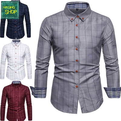 男士修身大码商务衬衫