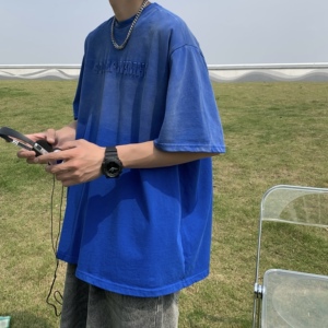 T84*230克重工 2026夏季水洗做旧短袖男士T恤P58图片