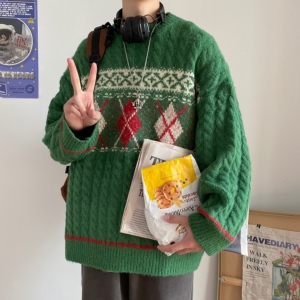 M277*2025冬季圣诞节气氛毛衣 男女针织衫上衣P78控99图片