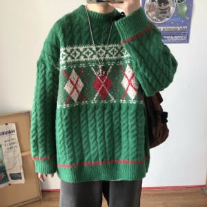 M277*2025冬季圣诞节气氛毛衣 男女针织衫上衣P78控99图片