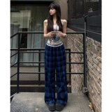 美式街头复古格纹拼接休闲裤女2026春显瘦宽松垂感阔腿裤子P38,男装休闲裤,星座617A(原A401),四季星座 美式街头复古格纹拼接休闲裤女2026春显瘦宽松垂感阔腿裤子P38,男装休闲裤,星座617A(原A401),四季星座