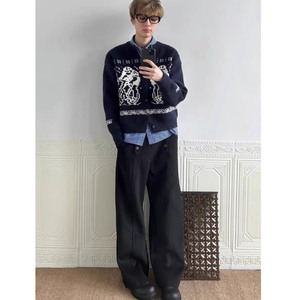 慵懒百搭气质文艺潮流ins流行时尚高品质原版绒毛衣新款原宿P58，男装针织衫/毛衣，星座617A(原A401)