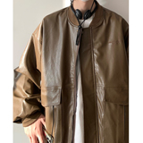 AB99*男士秋季棒球领皮衣P108控138，男装皮衣，星座617A(原A401)