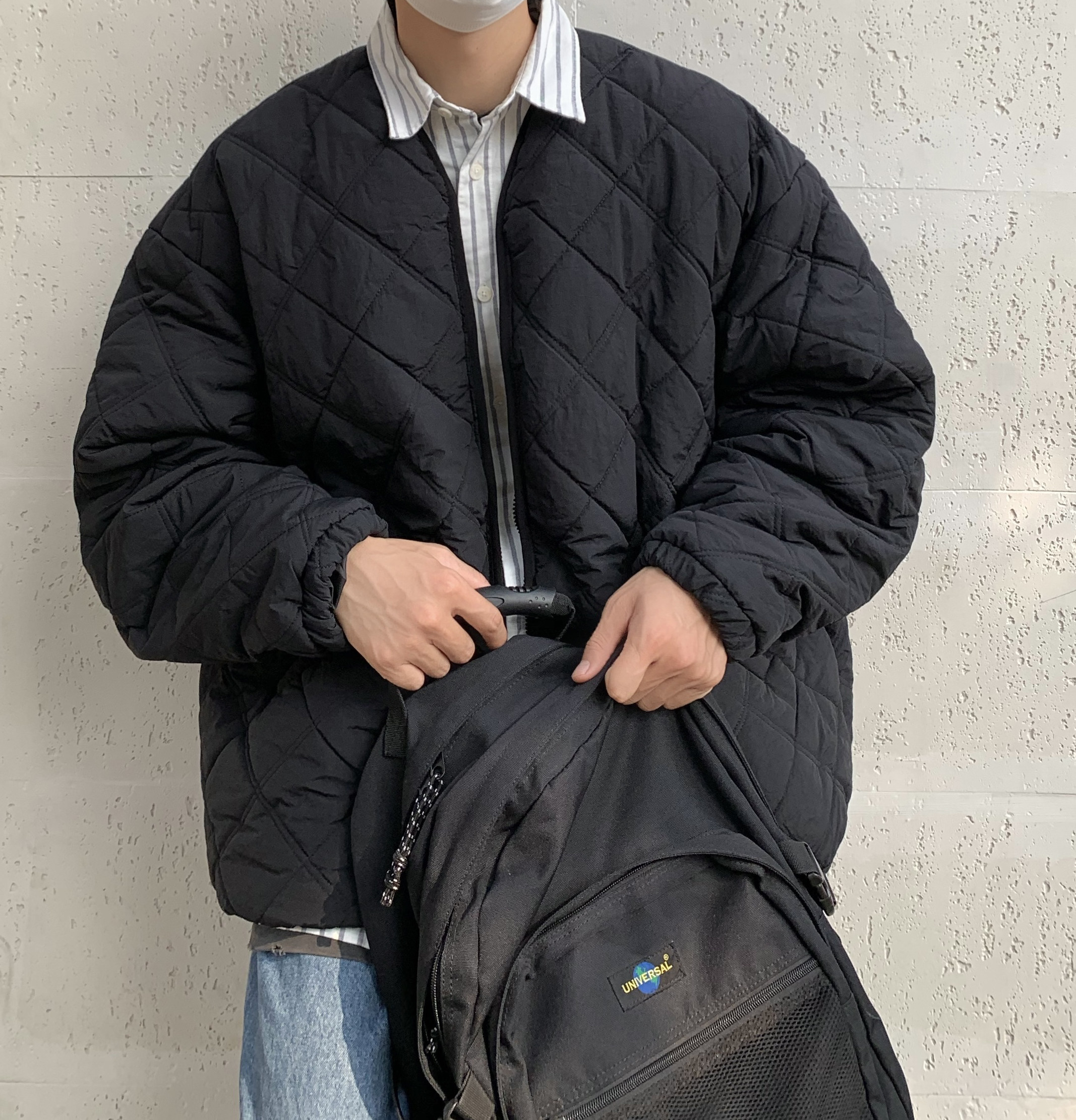 Y01*冬季菱形格棉服男女复古棉衣外套P98控128,男装棉衣,星座617A(原A401)