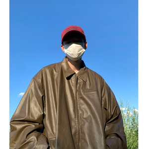 Y76*美式复古潮流休闲pu皮夹克P98 面料70%PU 30%聚脂钎维图片
