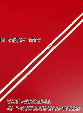 适用三星UA43NU7100 UE43NU7092灯条V8N1-430SM0-R0-180226背光